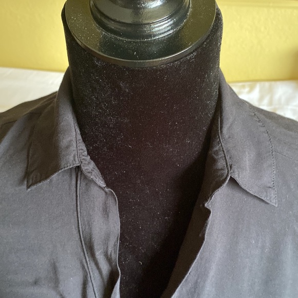 Splendid Black And White Striped V-neck Shirt Top Blouse - Picture 5 of 9